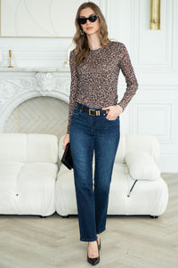 PERFECT LEOPARD MESH TOP