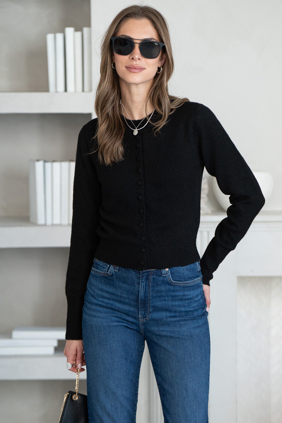 MICKY KNIT BUTTON CARDIGAN