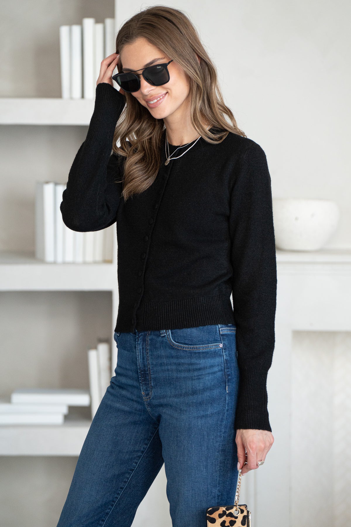 MICKY KNIT BUTTON CARDIGAN
