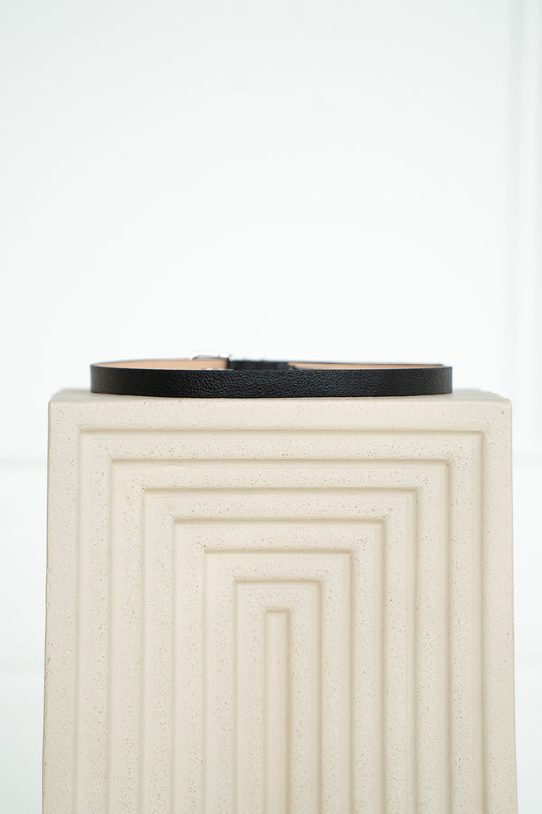JULANE LEATHER BELT-BK