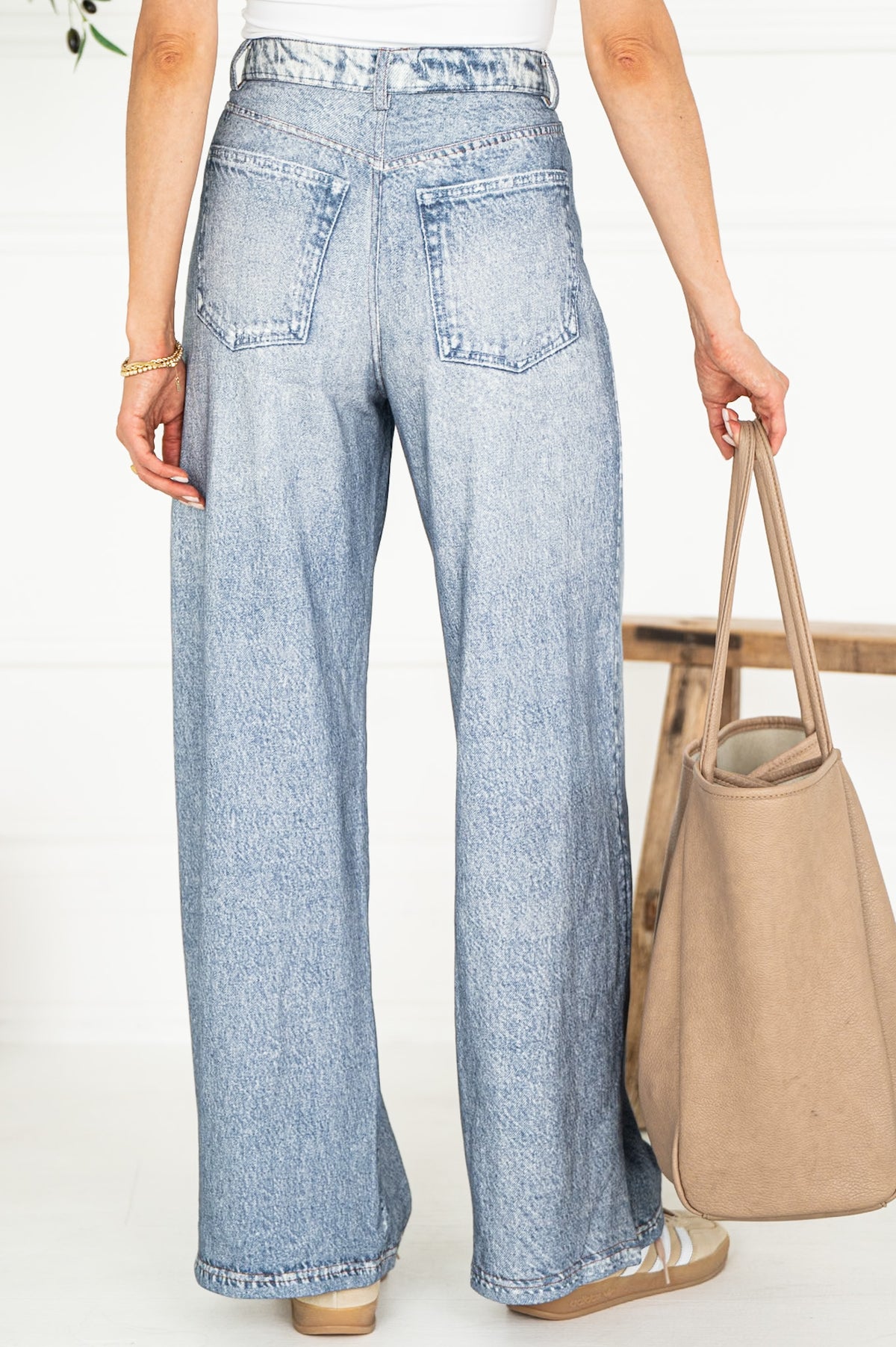 SOLENNE WIDE LEG SWEATPANT JEANS