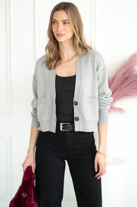 WARM UP TO ME CARDIGAN-GY