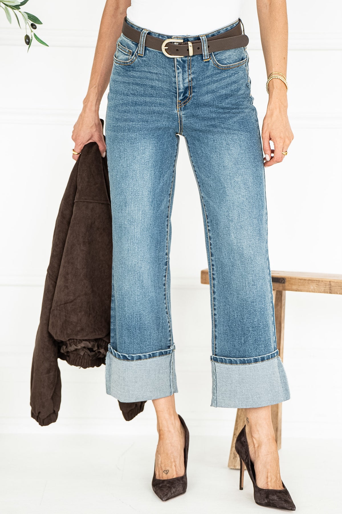 SIMONE CUFFED JEANS IN BLUE