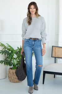 AVERY CREWNECK SWEATER-GY