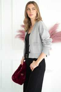 WARM UP TO ME CARDIGAN-GY