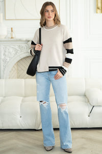 REED ARM STRIPE SWEATER