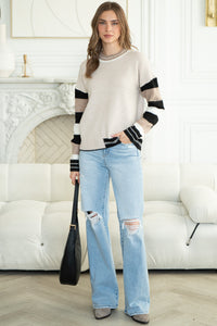 REED ARM STRIPE SWEATER