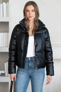 ISE PADDED FAUX LEATHER JACKET