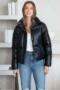 ISE PADDED FAUX LEATHER JACKET