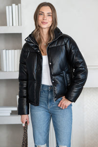 ISE PADDED FAUX LEATHER JACKET