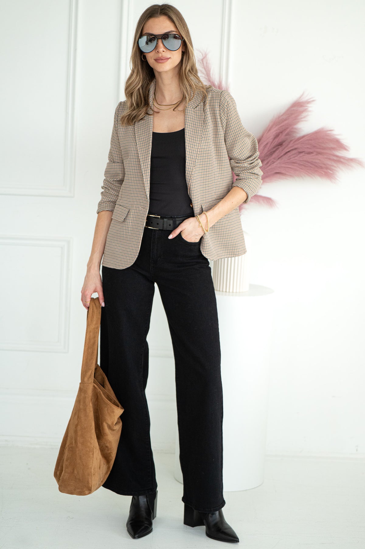 LONI HOUNDSTOOTH BLAZER