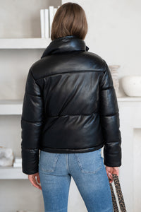 ISE PADDED FAUX LEATHER JACKET