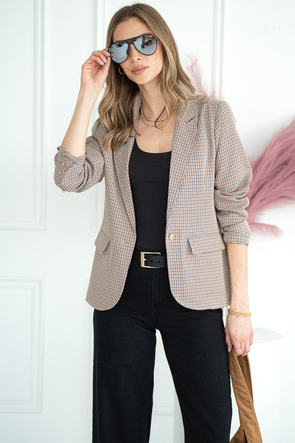 LONI HOUNDSTOOTH BLAZER