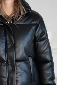 ISE PADDED FAUX LEATHER JACKET
