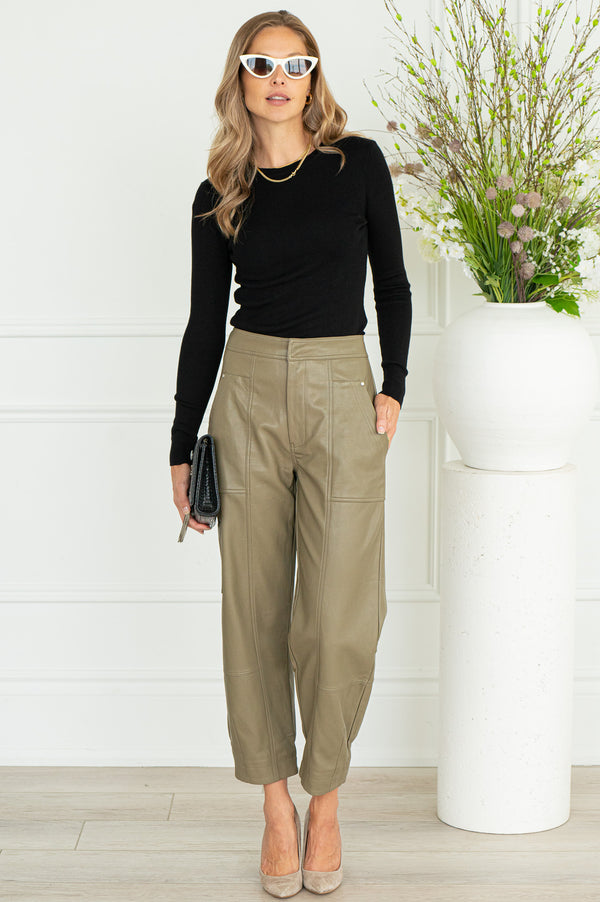 TURIN FAUX LEATHER PANTS