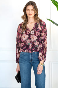 CELINE FLORAL BLOUSE WITH CAMI