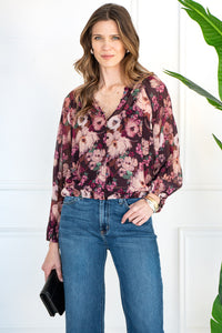 CELINE FLORAL BLOUSE WITH CAMI