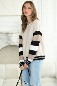 REED ARM STRIPE SWEATER