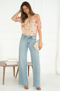 DIAZ FLORAL S/S BLOUSE