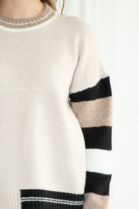 REED ARM STRIPE SWEATER