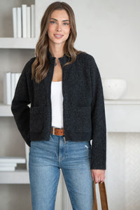 READY OR NOT SWEATER CROPPED SWEATER JACKET
