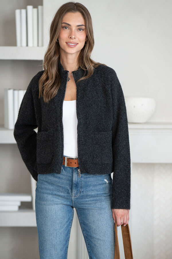 READY OR NOT SWEATER CROPPED SWEATER JACKET