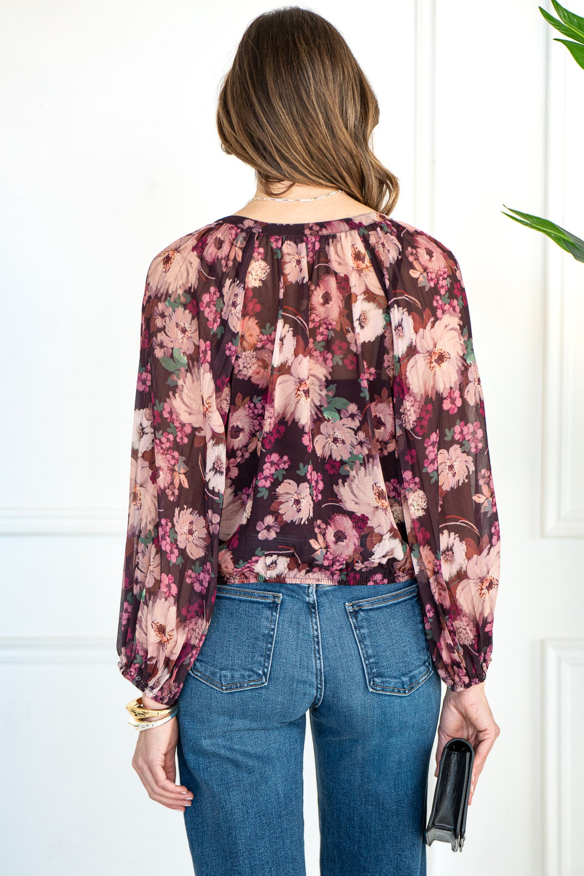 CELINE FLORAL BLOUSE WITH CAMI