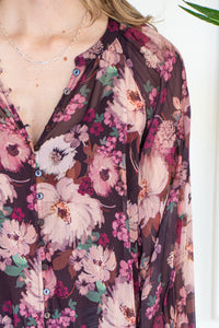 CELINE FLORAL BLOUSE WITH CAMI