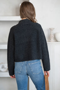 READY OR NOT SWEATER CROPPED SWEATER JACKET