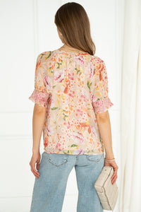 DIAZ FLORAL S/S BLOUSE