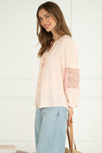 SYMES LACE DETAIL BLOUSE