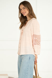 SYMES LACE DETAIL BLOUSE