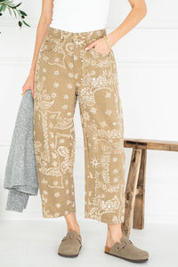 PAISLEY PRINT SOFT CURVE JEANS