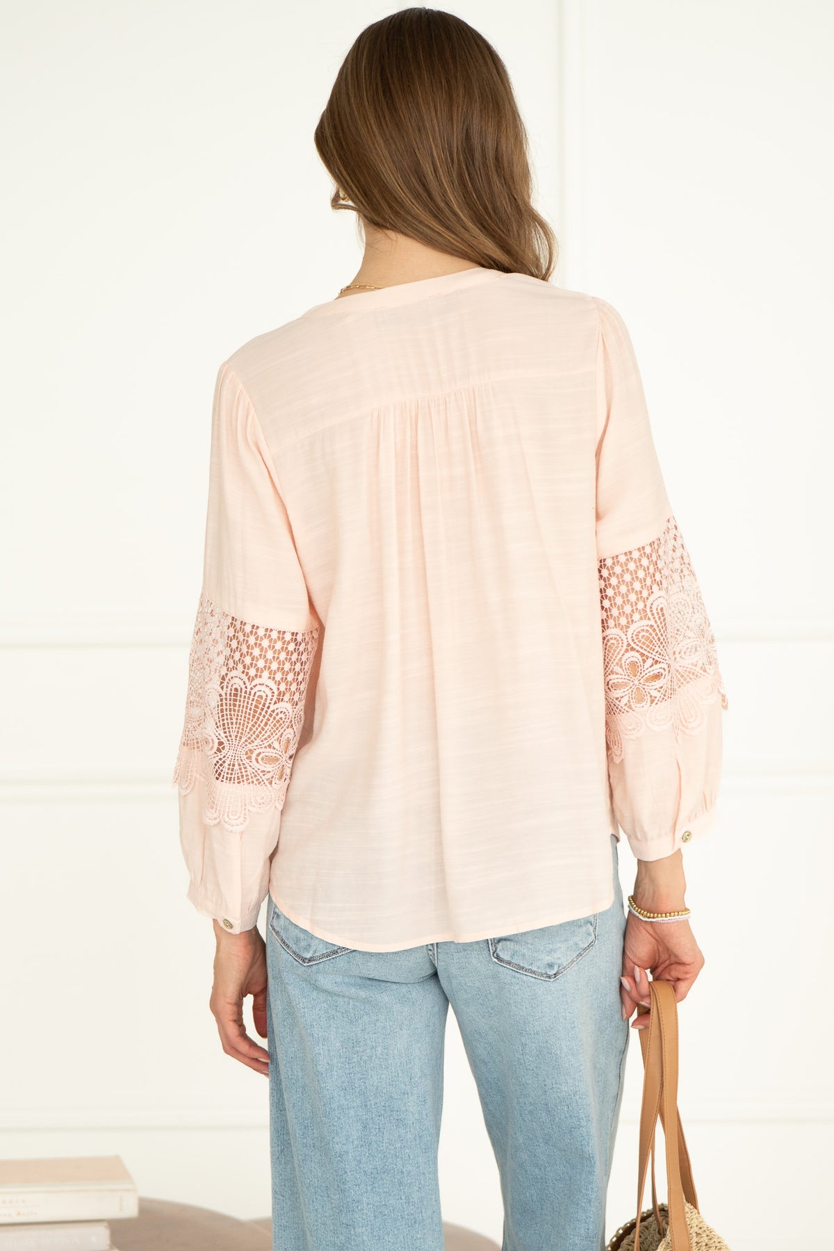 SYMES LACE DETAIL BLOUSE