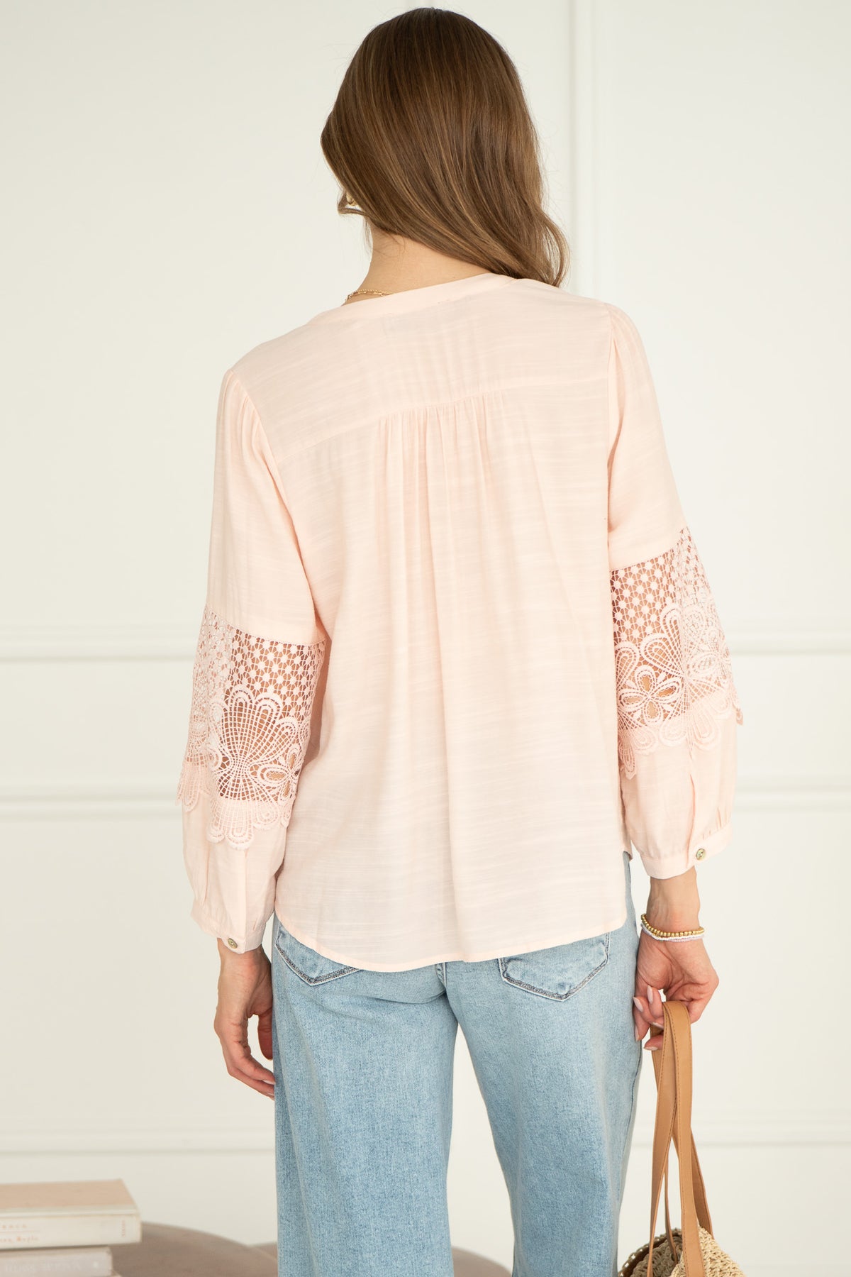 SYMES LACE DETAIL BLOUSE