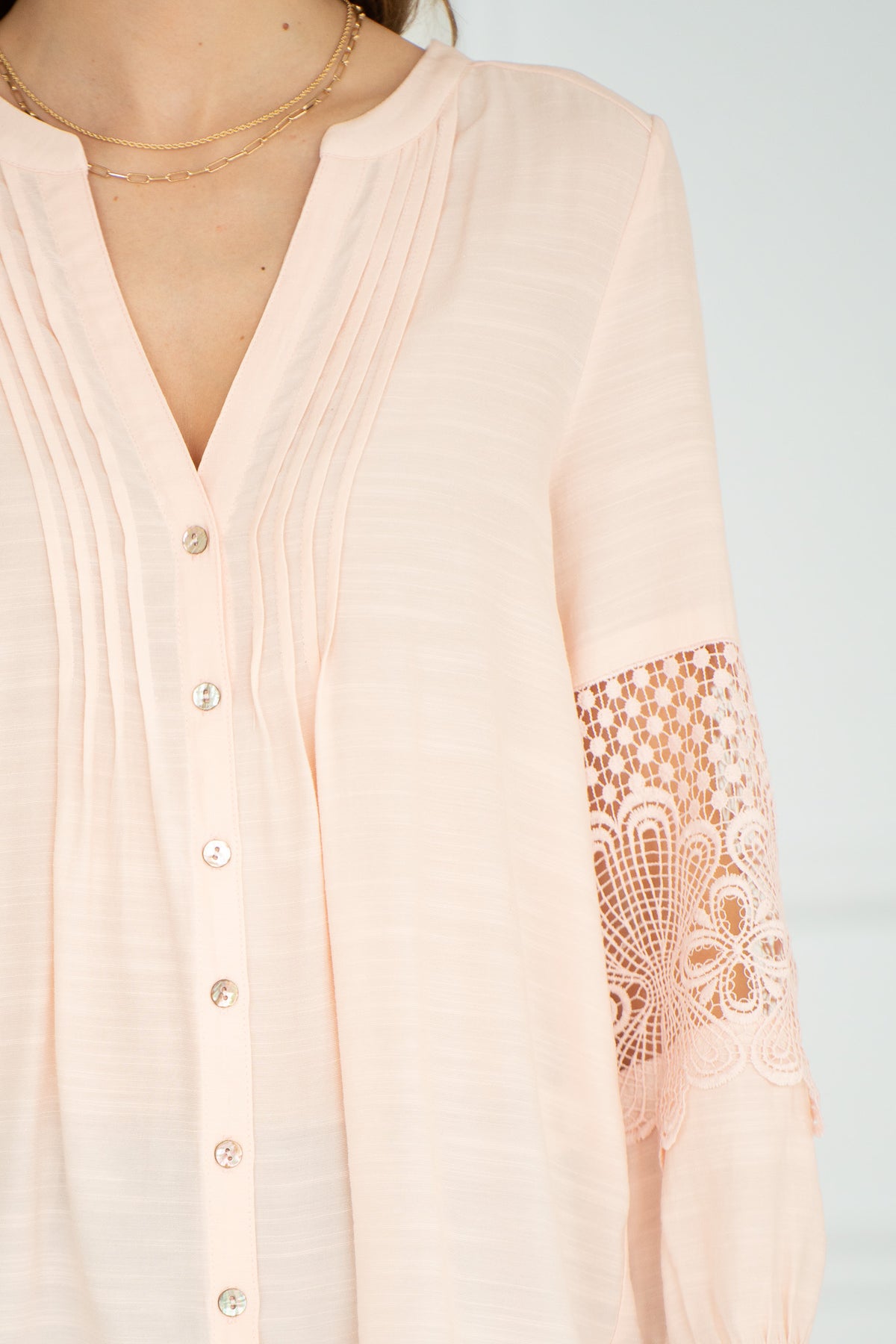 SYMES LACE DETAIL BLOUSE