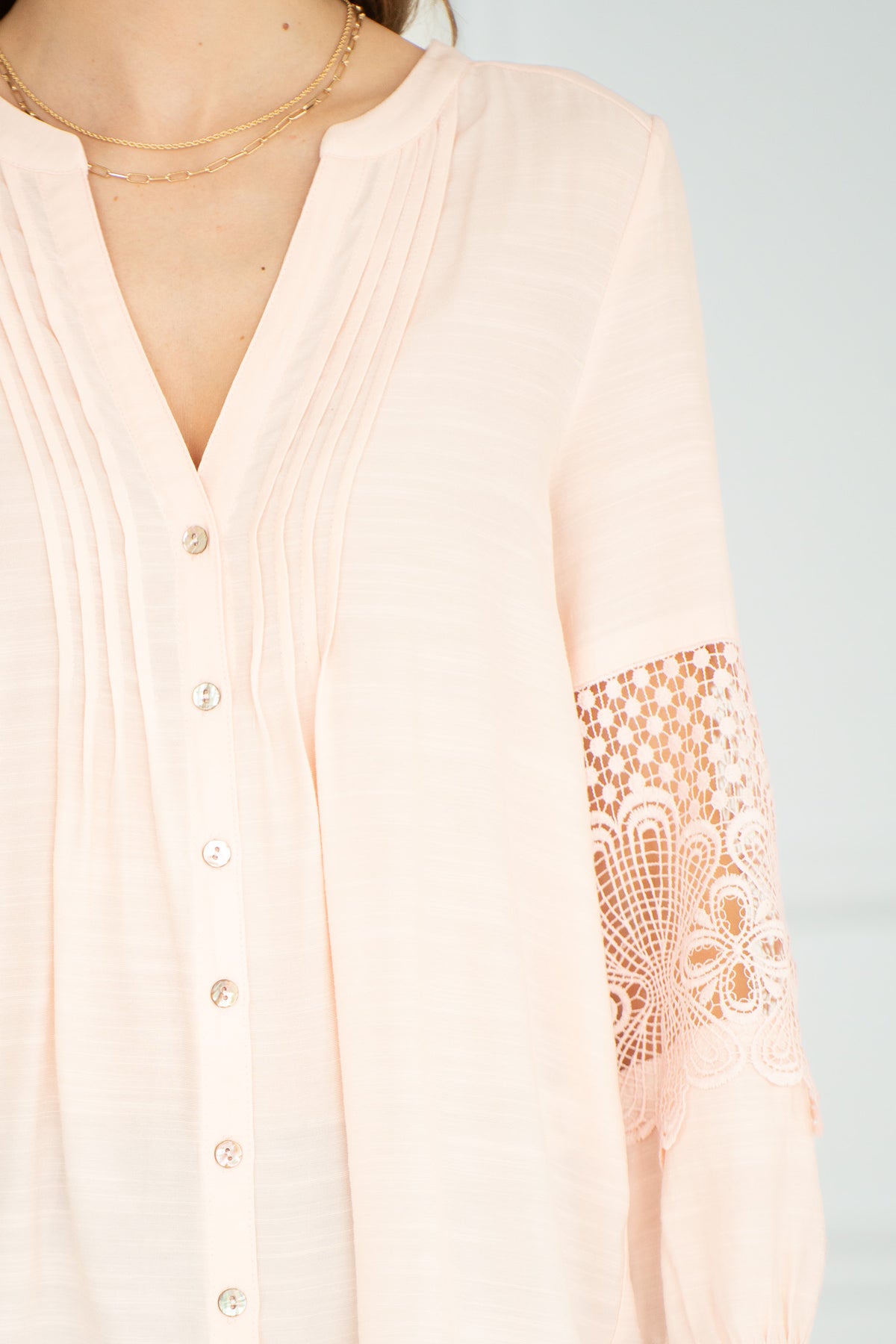 SYMES LACE DETAIL BLOUSE