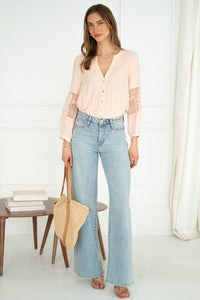 SYMES LACE DETAIL BLOUSE