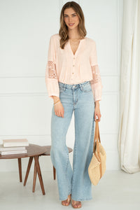 SYMES LACE DETAIL BLOUSE