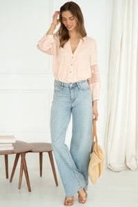 SYMES LACE DETAIL BLOUSE