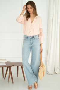 SYMES LACE DETAIL BLOUSE