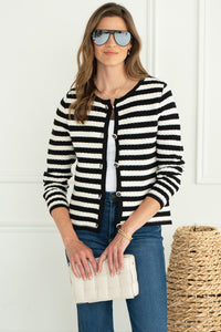 ENNIS STRIPE CARDIGAN