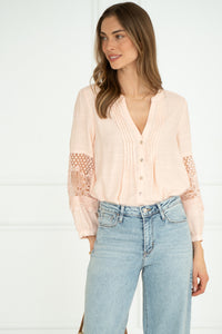 SYMES LACE DETAIL BLOUSE