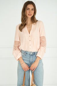 SYMES LACE DETAIL BLOUSE