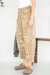 PAISLEY PRINT SOFT CURVE JEANS