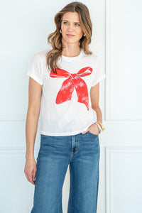 RED BOW TEE