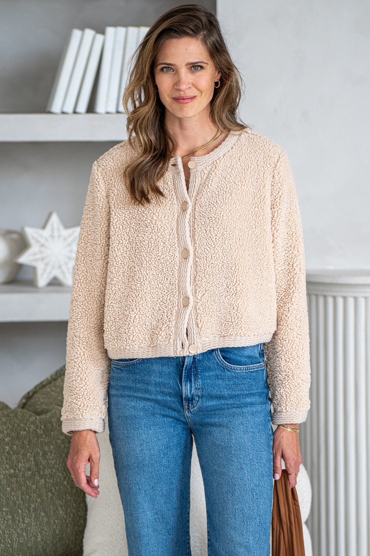 COZY SHERPA CARDIGAN