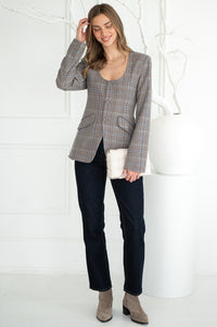IMANI PLAID BLAZER