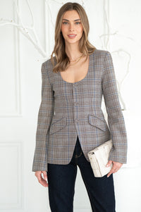 IMANI PLAID BLAZER