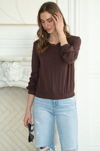 NEO ELASTIC HEM L/S TEE-BR